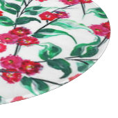 Bloemrood Kleur Bloemen Patroon-56698 Snijplank (Hoek)