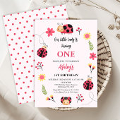 Bloemrood Roze Onze kleine lieveheersbeestje 1e ve Kaart