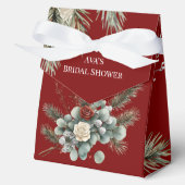 Bloemrood Wit Kerst Roos Vrijgezellenfeest Bedankdoosjes (Voorkant)