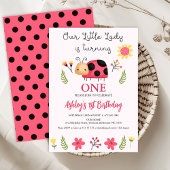 Bloemrood Zwart Onze kleine lieveheersbeestje 1e v Kaart