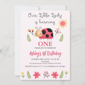 Bloemrood Zwart Onze kleine lieveheersbeestje 1e v Kaart (Voorkant)