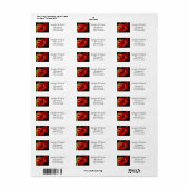 Bloemroos rode Adresetiketten Etiket (Full Sheet)