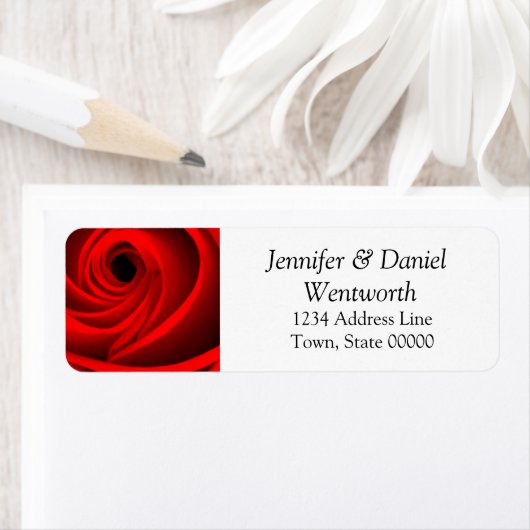 Bloemroos rode Adresetiketten Etiket (Insitu)