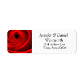 Bloemroos rode Adresetiketten Etiket (Voorkant)