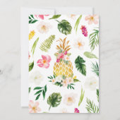 Bloemroze ananas Baby shower Kaart (Achterkant)