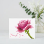 Bloemroze Bedankt Roos Flowers Briefkaart (Staand voorkant)