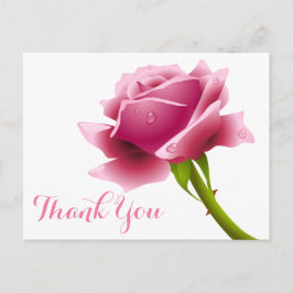 Bloemroze Bedankt Roos Flowers Briefkaart