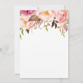 Bloemroze Elegante 80ste Verjaardag Vrouwen Kaart (Achterkant)