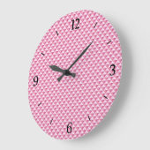 Bloemroze, emaille-uitstraling, met studs grid grote klok (Hoek)