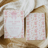 Bloemroze Fancy Love Shack Baby Baby shower Kaart