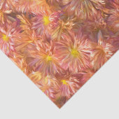 Bloemroze gele chrysant decoupage tissuepapier (Detail)