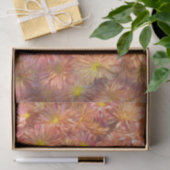 Bloemroze gele chrysant decoupage tissuepapier (Geschenk)