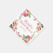  Bloemroze Gepersonaliseerd Vrijgezellenfeest Servet (Hoek)