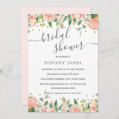 Bloemroze goud rustiek Vrijgezellenfeest Kaart (Voorkant / Achterkant)