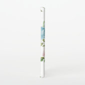 Bloemroze Modern Roos Monogram en Naam Samsung Galaxy Hoesje (Rechterkant)