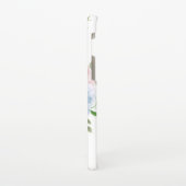 Bloemroze Modern Roos Monogram en Naam Samsung Galaxy Hoesje (Linkerkant)