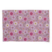 Bloemroze moderne Dianthus & Daisy met de hand get Kussensloop (Voorkant-Links)