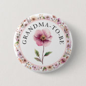 Bloemroze oma om Button te zijn - Dusty Wildflowe (Voorkant)