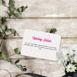 Bloemroze omhullingskaart visitekaartje