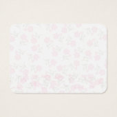 Bloemroze omhullingskaart visitekaartje (Achterkant)