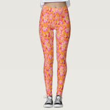 Bloemroze Oranje Groovy Hippy Psychedelische Retro