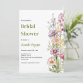 Bloemroze paarse Vrijgezellenfeest Kaart (Staand voorkant)