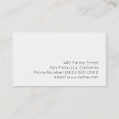 Bloemroze roos voor elegante vrouwen, foto visitekaartje (Achterkant)