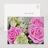 Bloemroze Rose Bloem Blank Briefkaart (Voorkant / Achterkant)