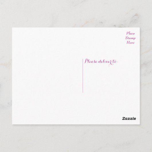 Bloemroze Rose Bloem Blank Briefkaart (Achterkant)