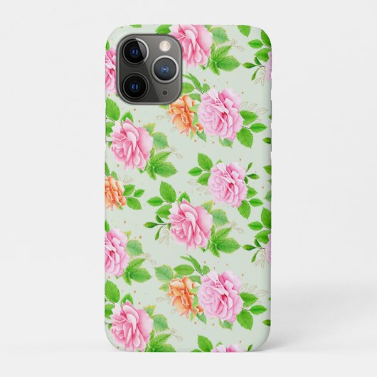 Bloemroze Rozen Patroon-2367 Case-Mate iPhone Case (Achterkant)