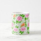 Bloemroze Rozen Patroon-2367 Koffiemok (Center)