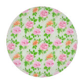 Bloemroze Rozen Patroon-2367 Snijplank (Voorkant)