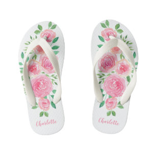 Bloemroze rozen Roses Girl's Name Girl's Kinder Teenslippers