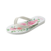 Bloemroze rozen Roses Girl's Name Girl's Kinder Teenslippers (Schuin)