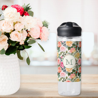 Bloemrozen Elegante Bloemen Botanische Tuin Mooi Waterfles