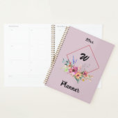 Bloemrozen waterverf typografie tekst planner (Display)
