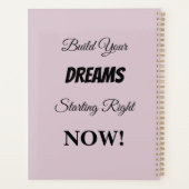 Bloemrozen waterverf typografie tekst planner (Achterkant)