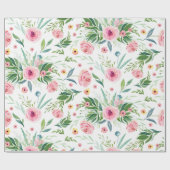 Bloemrozenpatroon Cadeaupapier (Vlak)