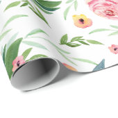 Bloemrozenpatroon Cadeaupapier (Rol Hoek)