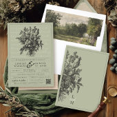  Bloemsalie Groen Modern Christelijk Huwelijk Kaart