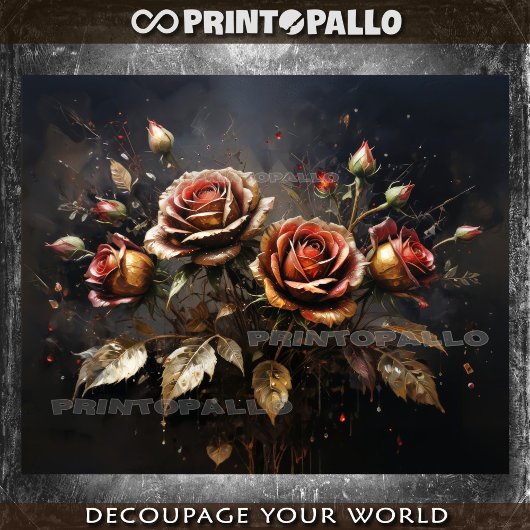 Bloemsamenstelling van de herfst rozen - tissuepapier