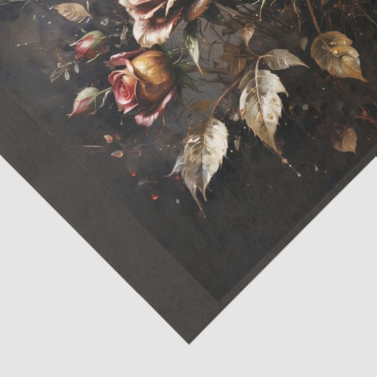 Bloemsamenstelling van de herfst rozen - tissuepapier (Detail)