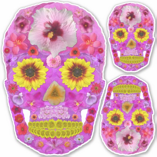 Bloemschedel 7 sticker (Voorkant)