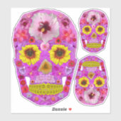 Bloemschedel 7 sticker (Vel)