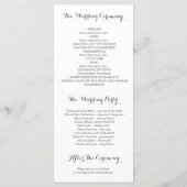 Bloemschedel Boho waterverf huwelijksprogramma's Programmakaart (Achterkant)