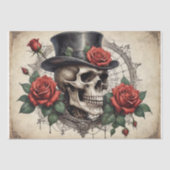 Bloemschedel donkere elegantie tissuepapier (Voorkant)