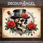 Bloemschedel donkere elegantie tissuepapier