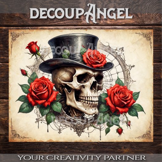 Bloemschedel donkere elegantie tissuepapier