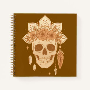Bloemschedel Halloween Boho Notitieboek
