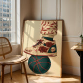Bloemschedel High-Top Sneakers Basketbal Poster